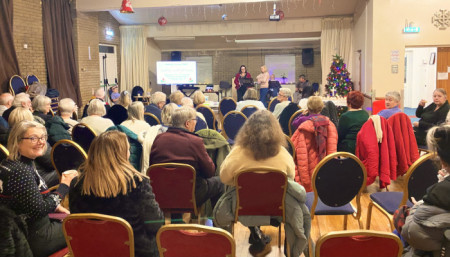 This picture was taken at our Carols by Candlelight Service in December. 